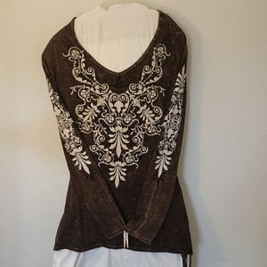 💥2/$15 Vocal Fringed Bling Ladies Blouse